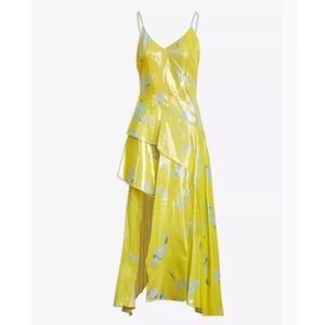 Tanya Taylor Yellow silk metallic